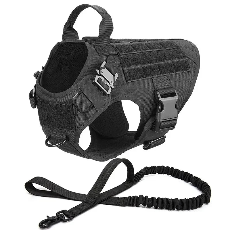 2-Piece Big Dog Harness & Lead Set – Heavy Duty Tactical No Pull
